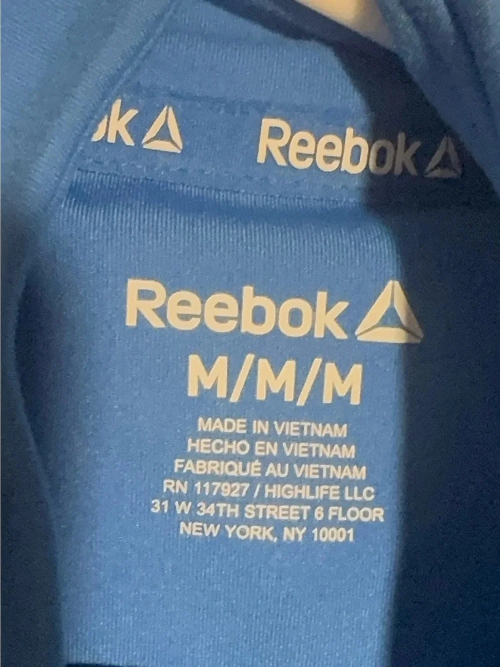 Reebok Men’s Electric Blue Long Sleeve Swim Rash Guard